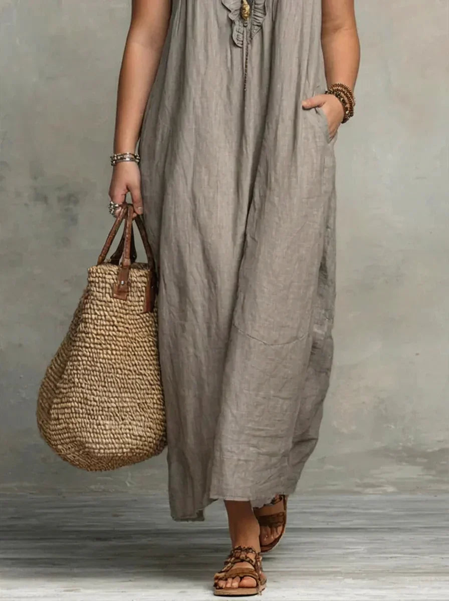 Sienna - Vestido Maxi Bohemio con Volantes