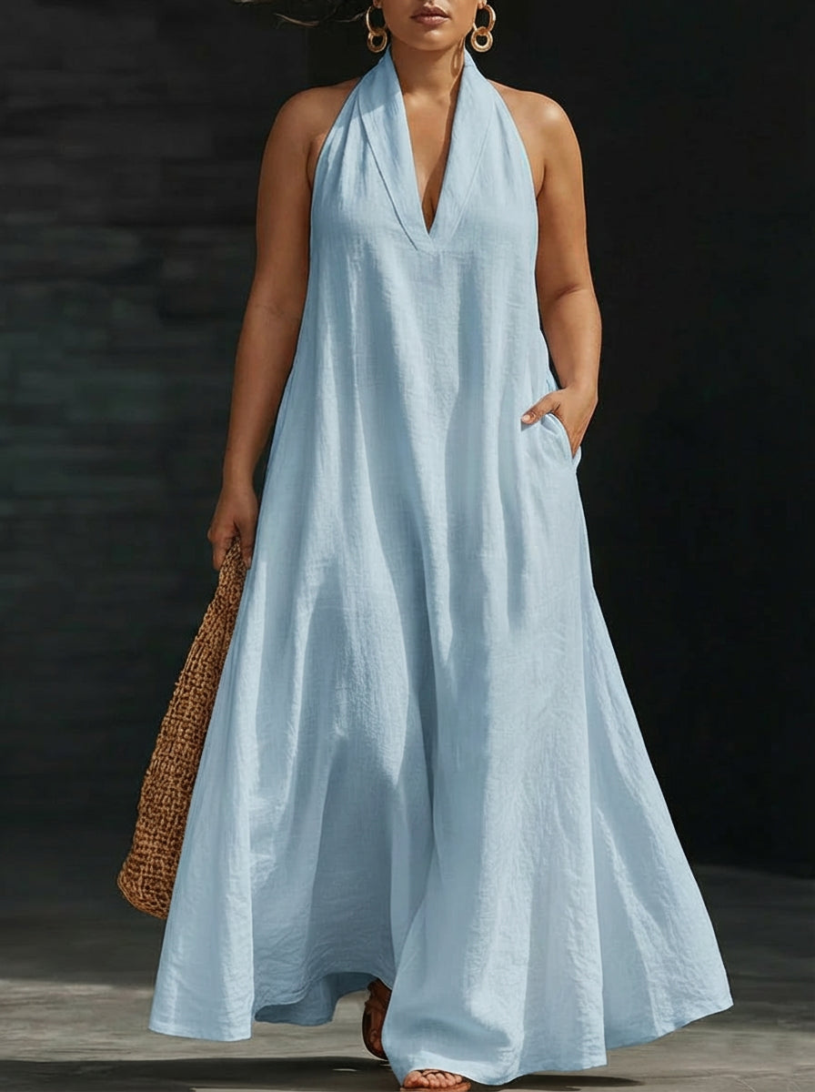 Aveline | Vestido Maxi con escote halter