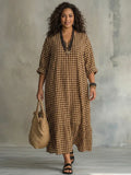 Mila | Vestido Maxi a Cuadros