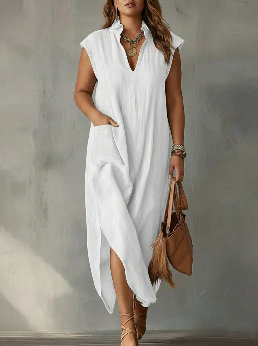 Elara | Vestido Maxi Primaveral con Volantes