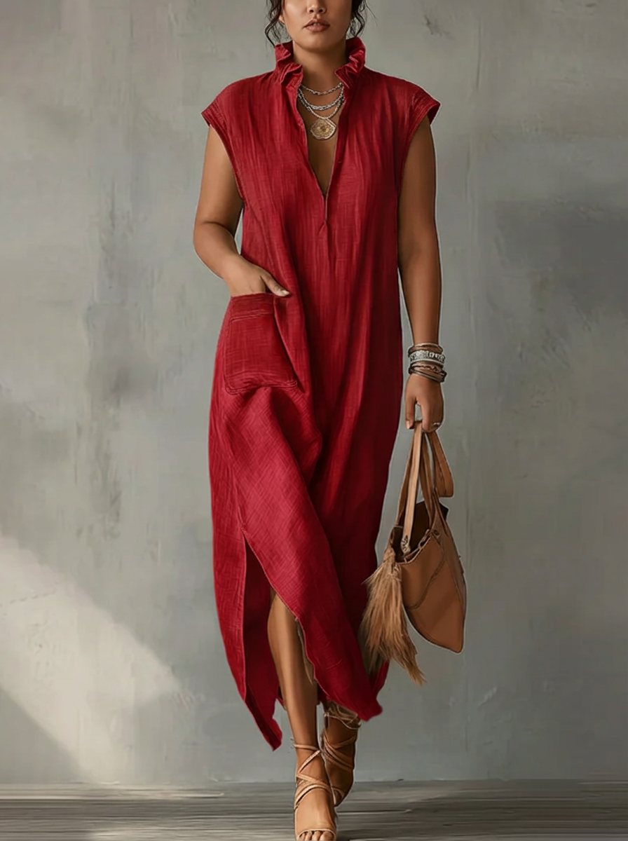 Elara | Vestido Maxi Primaveral con Volantes