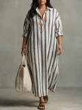 Liora | Vestido maxi oversize a rayas