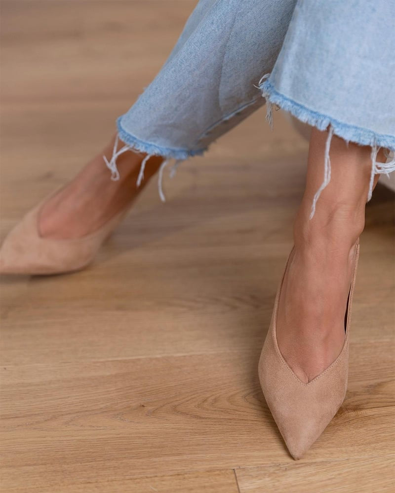 Tacones Bajos Nude - Marlena